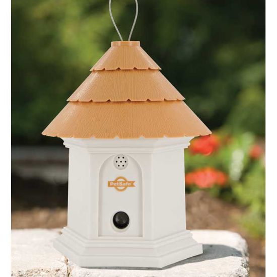 Picture of PetSafe Deluxe Outdoor Bark Control House White / Brown 8" x 6" x 6"