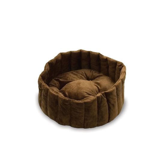 Picture of K&H Pet Products Kitty Kup Bed Small Tan / Mocha 16" x 16" x 7"