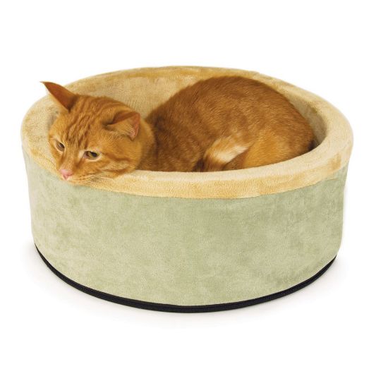 Picture of K&H Pet Products Thermo-Kitty Bed Small Sage 16" x 16" x 6"