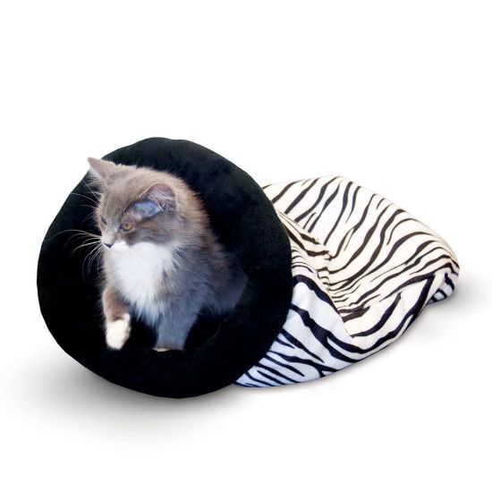 Picture of K&H Pet Products Self Warming Kitty Sack Leopard 17" x 17.5" x 4.5"