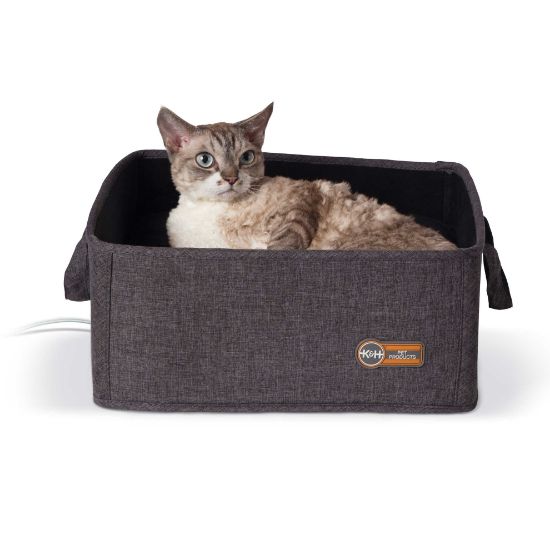 Picture of K&H Pet Products Thermo-Basket Pet Bed Gray 15" x 15" x 6"