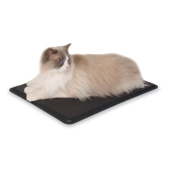 Picture of K&H Pet Products Outdoor Heated Kitty Pad Black 12.5" x 18.5" x 0.5"