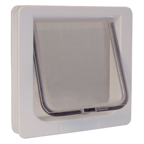 Picture of Ideal Pet Products Lockable Cat Flap Door Small White 1.625" x 8.18" x 7.94"