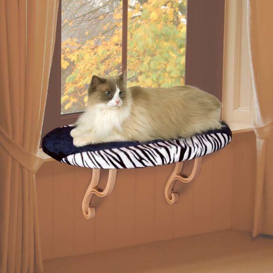 Picture of K&H Pet Products Kitty Sill Zebra 14" x 24" x 9"