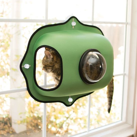 Picture of K&H Pet Products EZ Mount Window Bubble Cat Pod Green 27" x 20" x 7.5"