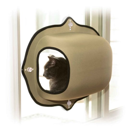 Picture of K&H Pet Products EZ Mount Window Pod Kitty Sill Tan 27" x 20" x 20"