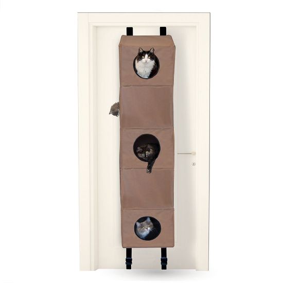 Picture of K&H Pet Products Hangin Cat Condo Small Tan 16" x 16" x 65"