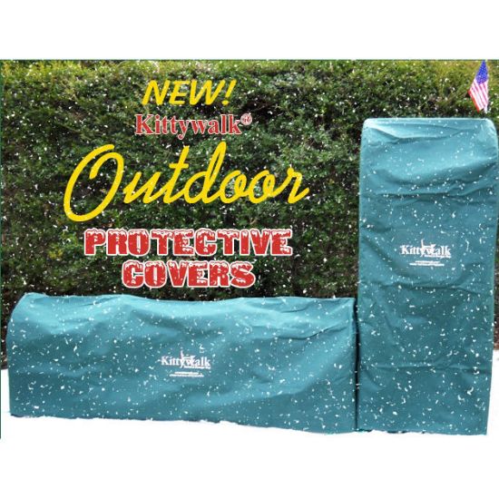 Picture of Kittywalk Outdoor Protective Cover for Kittywalk Curves (2) Green 48" x 18" x 24"