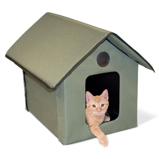 Picture of K&H Pet Products Outdoor Kitty House Beige 22" x 18" x 17"