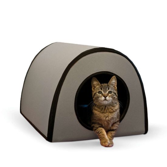 Picture of K&H Pet Products Mod Thermo-Kitty Shelter Gray 15" x 21.5" x 13"