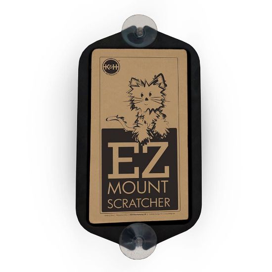 Picture of K&H Pet Products EZ Mount Cat Scratcher Brown / Black 7.5" x 15.5" x 1"