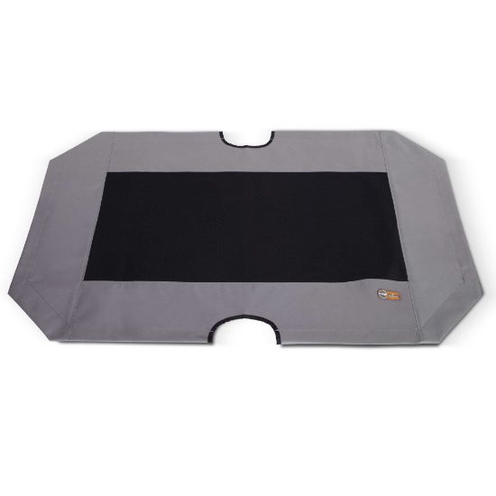 Picture of K&H Pet Products Cot Replacement Cover Extra Large Gray / Black 32" x 50" x 0.25"