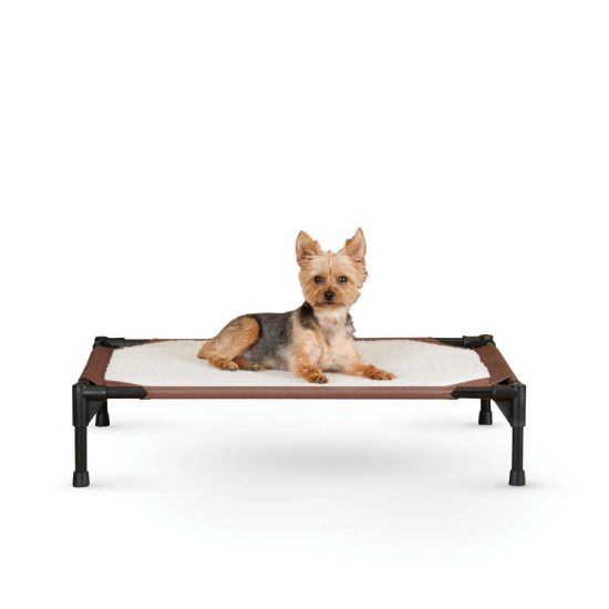 Picture of K&H Pet Products Self-Warming Pet Cot Medium Brown 25" x 32" x 7"