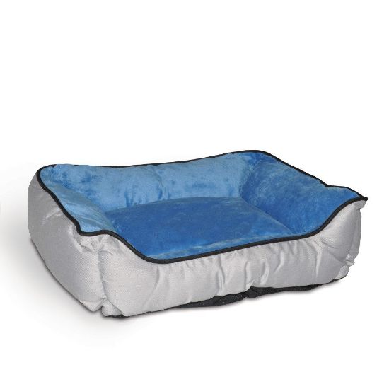 Picture of K&H Pet Products Lounge Sleeper Self-Warming Pet Bed Gray / Blue 16" x 20" x 6"
