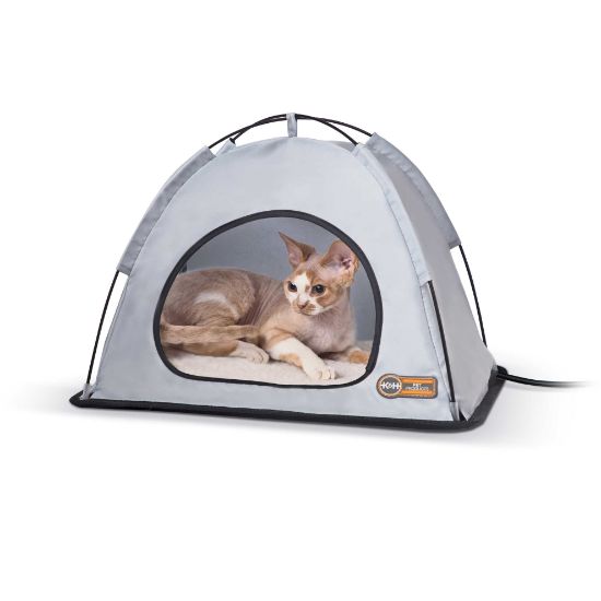 Picture of K&H Pet Products Pet Thermo Tent Small Gray 14" x 18" x 12.5"