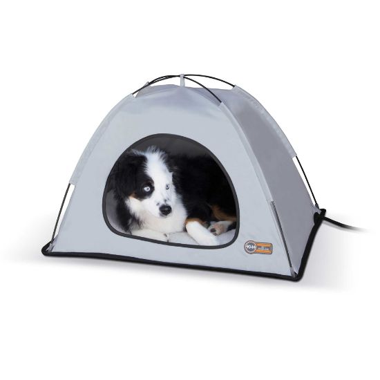 Picture of K&H Pet Products Pet Thermo Tent Medium Gray 26.5" x 30.5" x 14"
