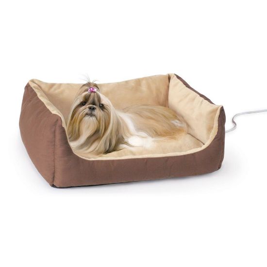 Picture of K&H Pet Products Thermo-Pet Cuddle Cushion Brown 14" x 23" x 7"