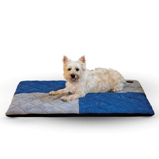 Picture of K&H Pet Products Quilted Memory Dream Pad 0.5" Small Blue / Gray 19.5" x 25" x 0.5"