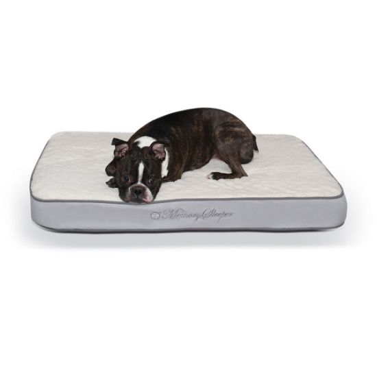 Picture of K&H Pet Products Memory Sleeper Pet Bed Gray 23" x 35" x 3.75"