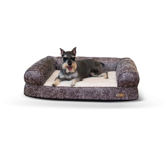 Picture of K&H Pet Products Bomber Memory Dog Sofa Medium Gray 24" x 33" x 8.5"