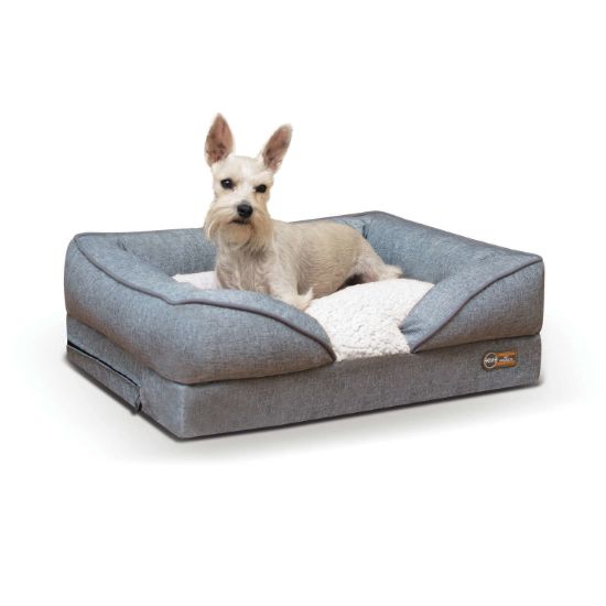 Picture of K&H Pet Products Pillow-Top Orthopedic Pet Lounger Small Gray 18" x 24" x 8"