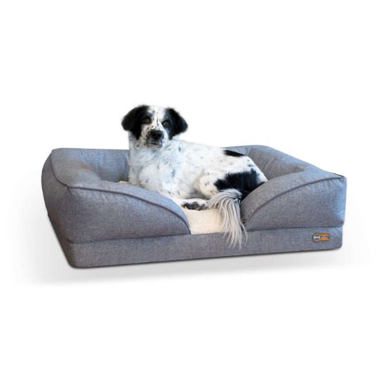 Picture of K&H Pet Products Pillow-Top Orthopedic Pet Lounger Large Gray 28" x 36" x 9.5"