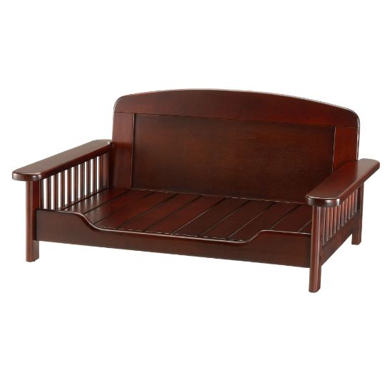 Picture of Richell Elegant Wooden Pet Bed Dark Brown 35.4" x 24.4" x 16.9"