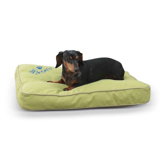 Picture of K&H Pet Products Just Relaxin' Indoor/Outdoor Pet Bed Small Green 18" x 26" x 3.5"