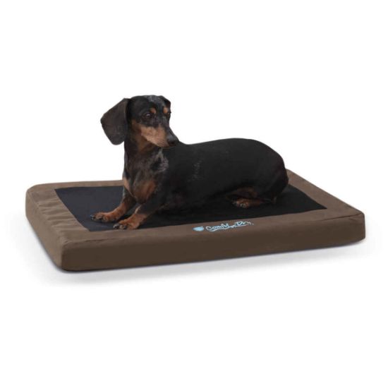 Picture of K&H Pet Products Comfy n' Dry Indoor-Outdoor Pet Bed Medium Chocolate 28" x 36" x 2.5"