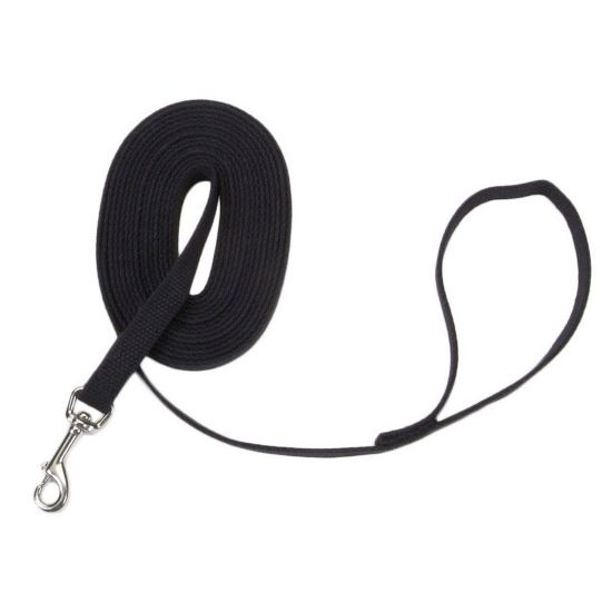 Picture of Coastal Pet Products Train Right Cotton Web Training Leash 20ft Black 5/8" x 20ft
