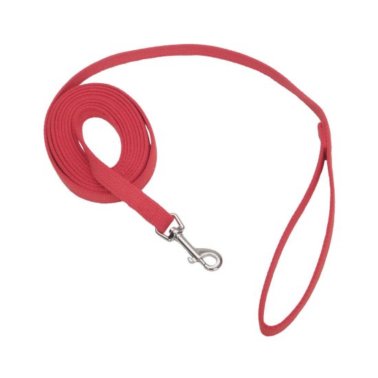 Picture of Coastal Pet Products Train Right Cotton Web Training Leash 20ft Red 5/8" x 20ft