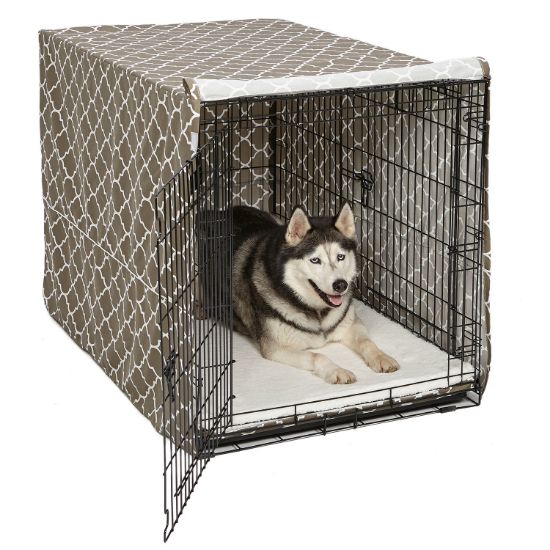 Picture of Midwest QuietTime Defender Covella Dog Crate Cover Brown 24" x 18" x 19"