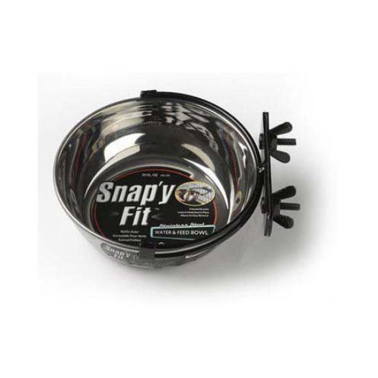 Picture of Midwest Stainless Steel Snap'y Fit Water and Feed Bowl 20 oz Stainless Steel 6" x 6" x 2.5"