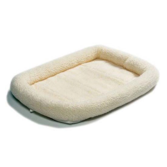 Picture of Midwest Quiet Time Fleece Dog Crate Bed White 18" x 12"