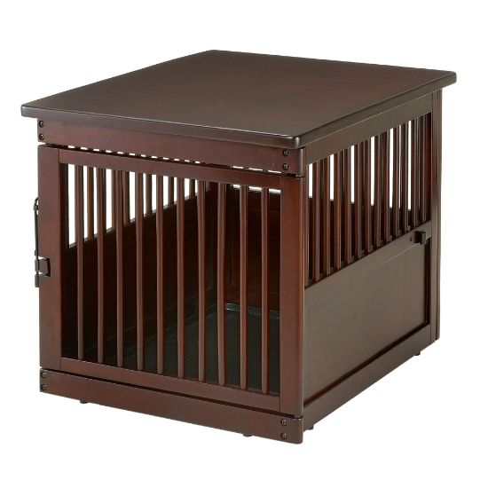 Picture of Richell Wooden End Table Dog Crate Medium Dark Brown 31.1" x 25" x 24"