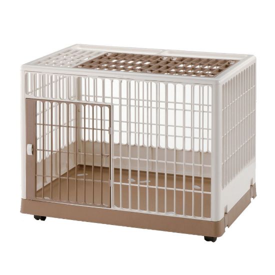 Picture of Richell Pet Training Kennel PK-830 White / Mocha 32.5" x 21.7" x 24.6"