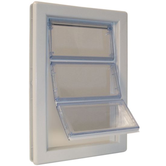 Picture of Ideal Pet Products Air-Seal Pet Door Extra Large White 2.25" x 13.75" x 18.62"