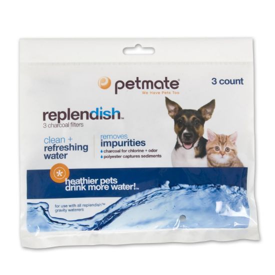Picture of Petmate Replendish Replacement Filters 3 pack with 1 filter strap 8.3" x 0.6" x 6.1"