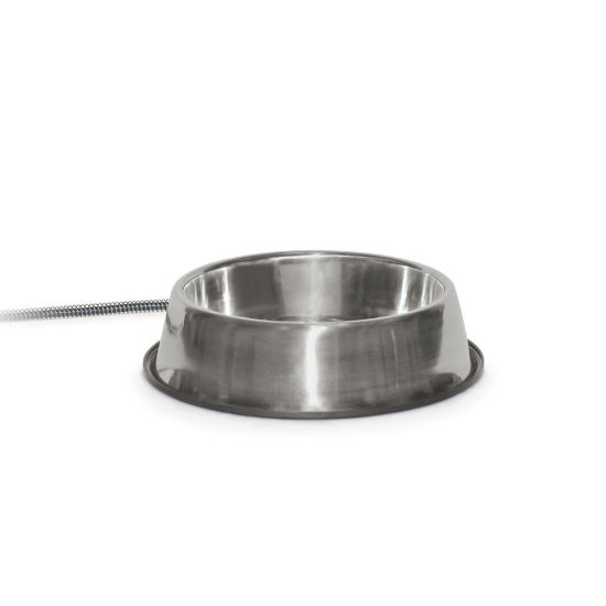 Picture of K&H Pet Products Pet Thermal Bowl Stainless Steel 13" x 13" x 3.5"