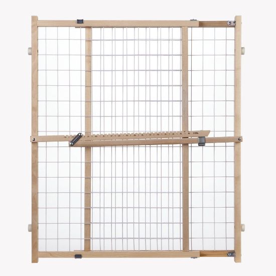 Picture of North States Wide Wire Mesh Pet Gate White, Wood 29.5" - 50" x 32"