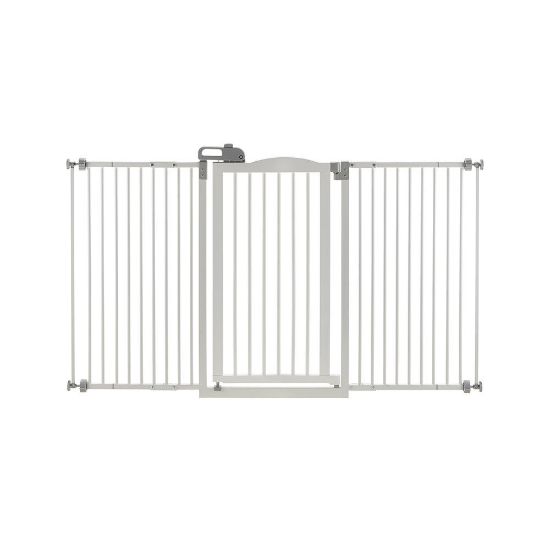 Picture of Richell Tall and Wide One-Touch Pressure Mounted Pet Gate White 32.1" - 62.8" x 2" x 38.4"