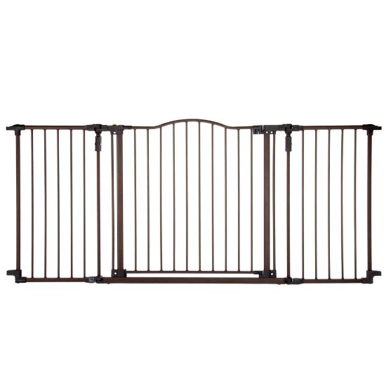 Picture of North States Deluxe Décor Wall Mounted Pet Gate Medium Matte Bronze 38.3" - 72" x 30"