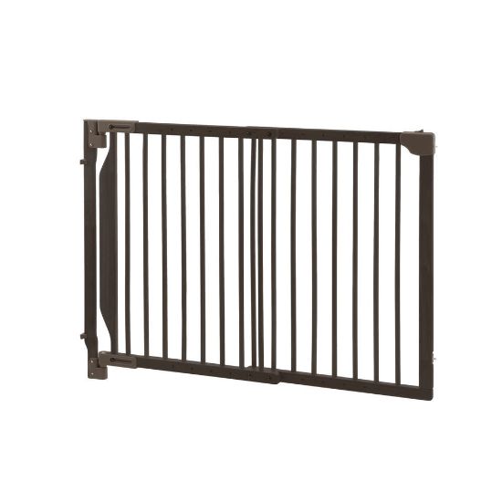 Picture of Richell Expandable Walk-Thru Pet Gate Bamboo 31.5" - 47.2" x 2" x 32.3"