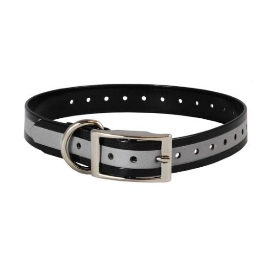 Picture of The Buzzard's Roost Reflective Collar Strap 1" Black 1" x 24"