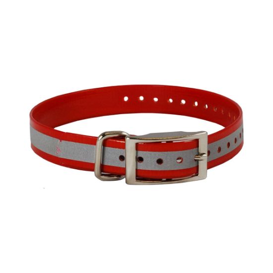 Picture of The Buzzard's Roost Reflective Collar Strap 1" Red 1" x 24"