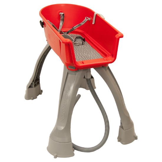 Picture of Booster Bath Elevated Dog Bath and Grooming Center Medium Red 33" x 16.75" x 10"