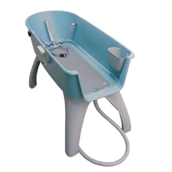 Picture of Booster Bath Elevated Dog Bath and Grooming Center Extra Large Teal 50" x 21.25" x 15"