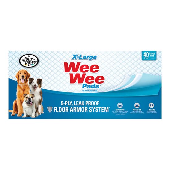 Picture of Four Paws Wee-Wee Pads 40 pack Extra Large White 28" x 34" x 0.1