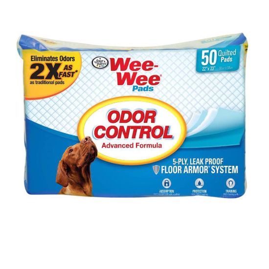 Picture of Four Paws Wee-Wee Odor Control Pads 50 count White 22" x 23" x 0.1"