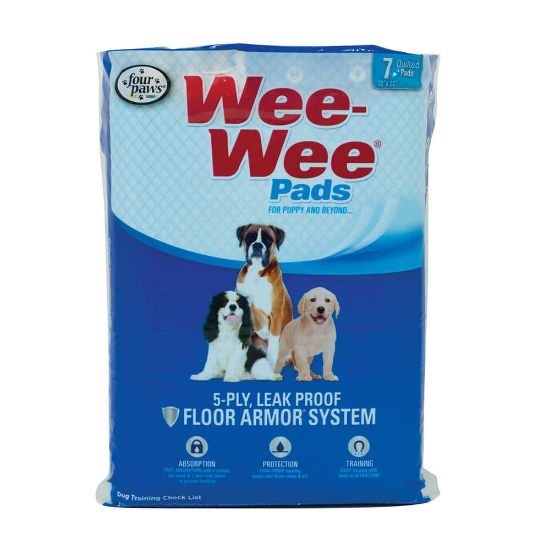 Picture of Four Paws Wee-Wee Pads 7 pack White 22" x 23" x 0.1"